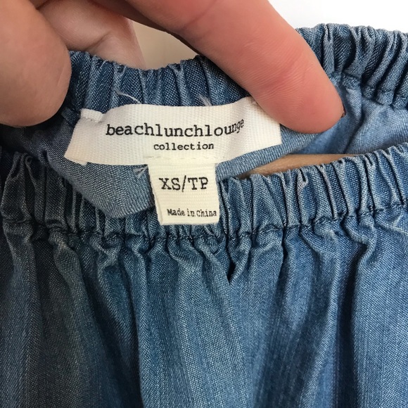 Beach Lunch Lounge xs/tp Chambray Blouse - Picture 4 of 4